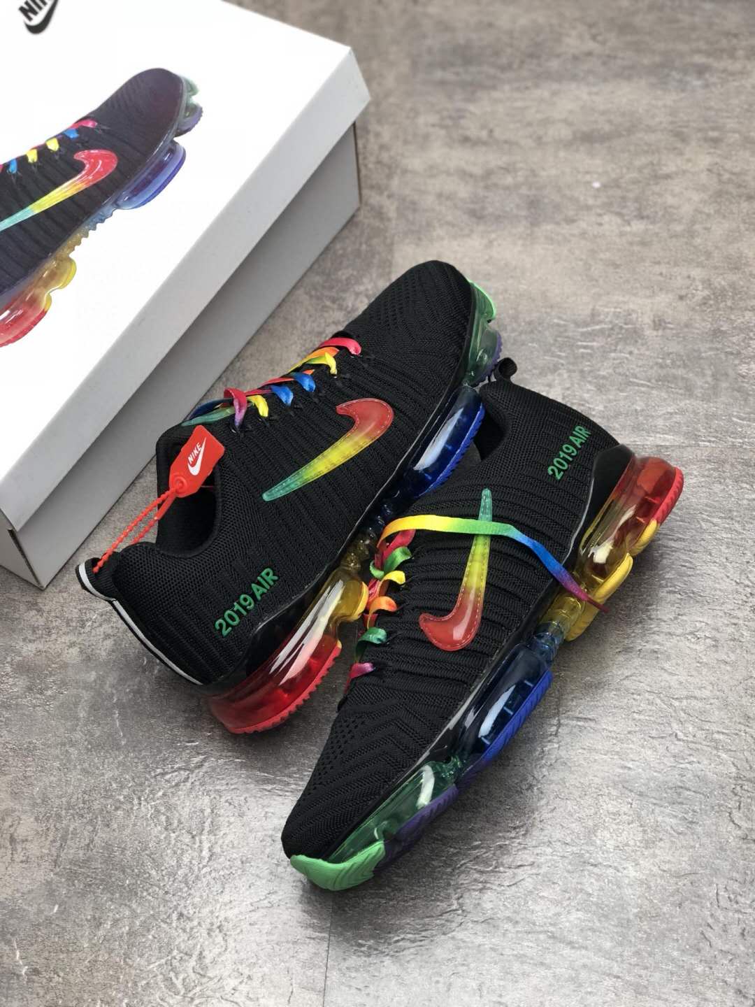 Nike Air Ferrari I 2019 Black Rainbow Shoes
